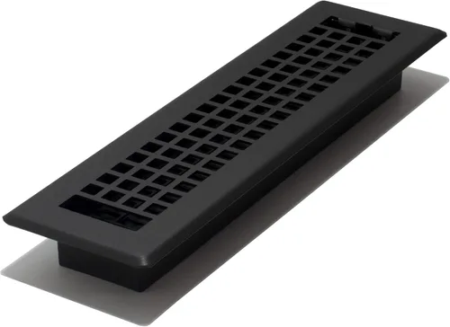 Decor Grates LTH212-BLK - Registro de piso de celosía, 2 x 12 pulgadas, color negro