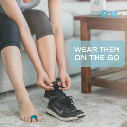 Vista 4 de Mind Bodhi - Separadores de dedos de un solo bucle, paquete de 4: corrigen juanetes y restauran los dedos de los pies a su forma original