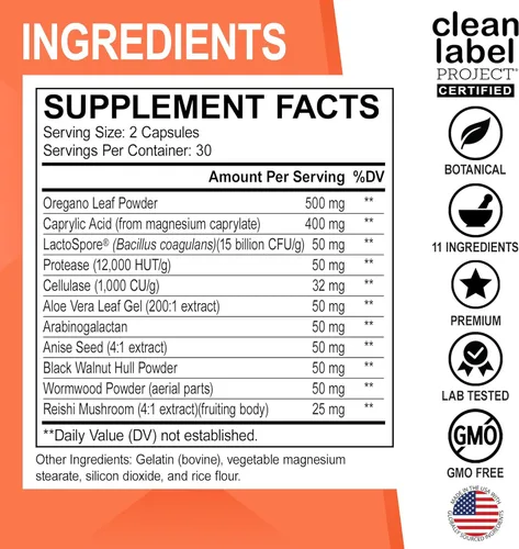 Vista 6 de Candi Cleanse Suplemento de apoyo píldoras – Suplementos anticrecimiento excesivo para mujeres y hombres – Limpiador de complejo probiótico
