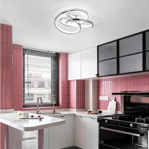 Vista 8 de Lámparas de Techo LED, 36W Lámpara de Techo LED Moderna de Montaje al Ras, Blanco Frío 6000K Luces de Techo Cercanas al Techo para Pasillo