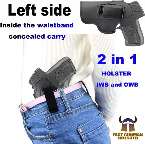 Vista 2 de Cartuchera IWB para uso oculto en la cintura. Compatible con: Ruger EC9 EC9S / LC9 LC9S / LC380 / SR22/SR9C SR40C MAX 9/Security 9 Compact