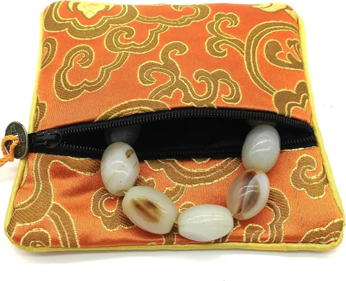 Vista 7 de EAVOQLB 16 bolsas de brocado tradicional, bolsa de bordado, bolsa de joyería Shu Jin, con flecos, cartera con cremallera, conjunto de valor, 24