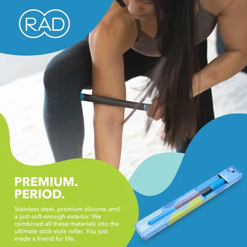 Vista 5 de RAD Rod Mini - Rodillo compacto de masaje de tejido profundo - Herramienta de liberación miofascial lista para viajar para piernas, espalda, cuello