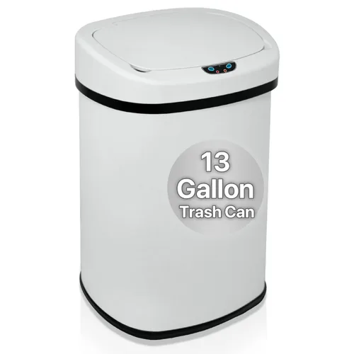 Vista 10 de Dkelincs Basurero de cocina de 13 galones con tapa, bote de basura automático de acero inoxidable sin contacto para el hogar, oficina, sala de Ss