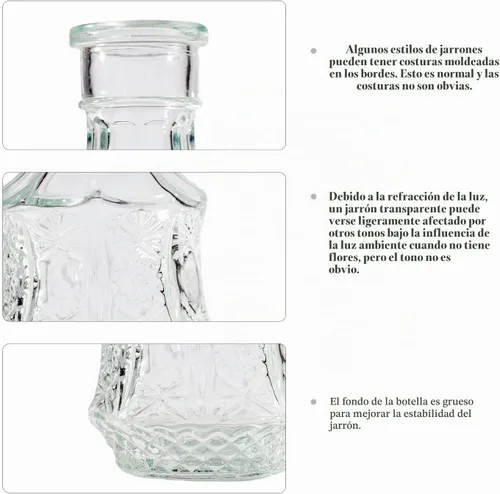 Vista 6 de Juego de 40 Piezas de Floreros Pequeños, Floreros para Centros de Mesa, Lindos Floreros de Cristal Pequeños al Por Mayor, Floreros Pequeños