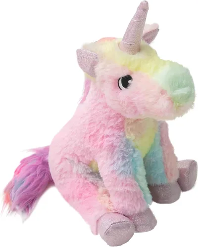 Vista 10 de SNUG AROOZ Hide & Seek Rainbow Dog Toy con parche de reparación – Arco iris de peluche interactivo con 3 unicornios chirriantes – Diseñado para un