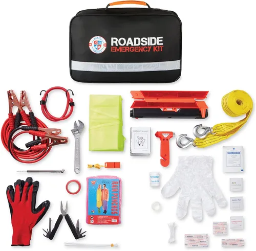 Vista 3 de Kit Premium de Emergencia en Carretera de Always Prepared para Auto - Kit de Seguridad para Auto, Herramientas, Primeros Auxilios, Equipo