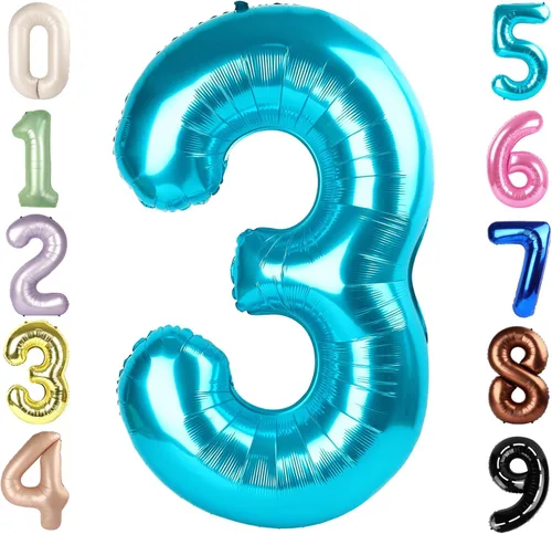 Vista 225 de Globos de números 0 de 40 pulgadas, globos negros de números para números 10, 20, 30, 40, 50, 60, 70, 80, 90, 100, globos de números 10, 20, 30, 40