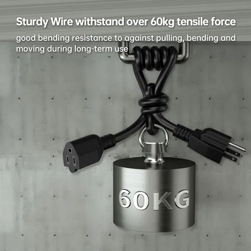 Vista 4 de PlugSaf Cable de extensión de calibre 16 de 100 pies para exteriores, impermeable, 16/3 SJTW resistente a la intemperie -58 °F, ignífugo, cable