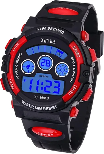 Edillas Kids Watches Digital for Boys,7 Colors 50M Waterproof Wrist Watches for Child Sport Outdoor Multifunctional Wrist Watches with
