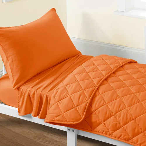Vista 15 de FLXXIE Juego de ropa de cama para niños pequeños, juego de sábanas de microfibra para cuna, juego de ropa de cama para cuna de 4 piezas, incluye