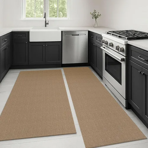 Vista 48 de KOZYFLY - Tapetes de pasillo bohemios, lavables, con respaldo de goma antideslizante, de algodón, para interiores, puerta trasera, habitación