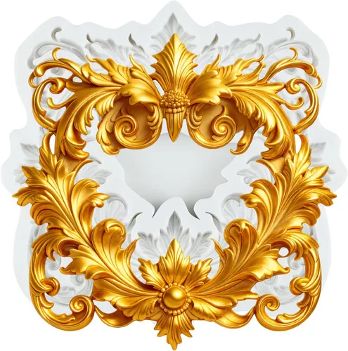 Vista 16 de Moldes barrocos de fondant de encaje de flores, moldes de silicona para curvas, molde de alivio de volutas para decoración de pasteles, decoración