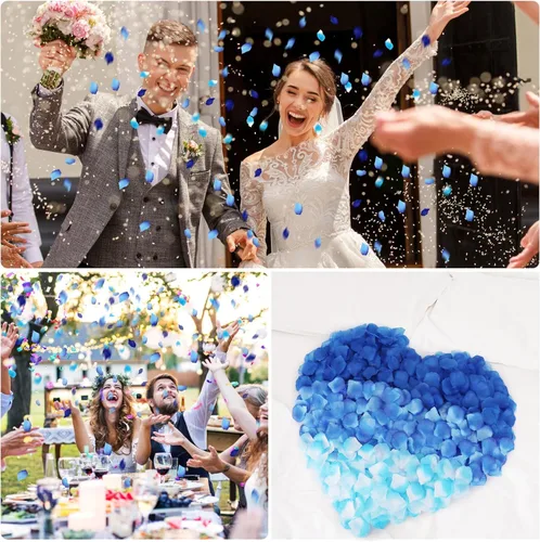 Vista 2 de 3000 pétalos de rosa, pétalos de rosa para bodas, pétalos de flores artificiales
