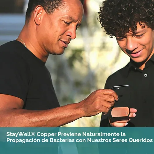 Vista 4 de StayWell Placa de cobre puro, accesorio de salud y bienestar para tableta o teléfono celular (dos tamaños a elegir)