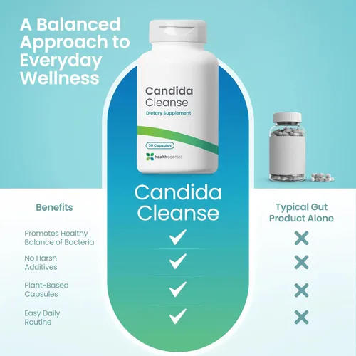 Vista 3 de Candida Cleanse Detox Suplemento 30 Cápsulas