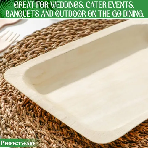 Vista 7 de Perfectware Platos desechables de 7 pulgadas, totalmente naturales, de alta calidad, 100% compostables y biodegradables, paquete de 25