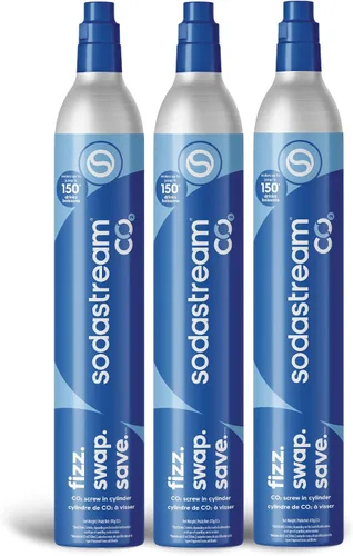 Vista 8 de sodastream SodaStream 60 L CO2 Exchange Carbonator, 14.5 oz, conjunto de 2, más $ 15 Tarjeta de regalo de Amazon.com con Exchange 2 paquetes azul