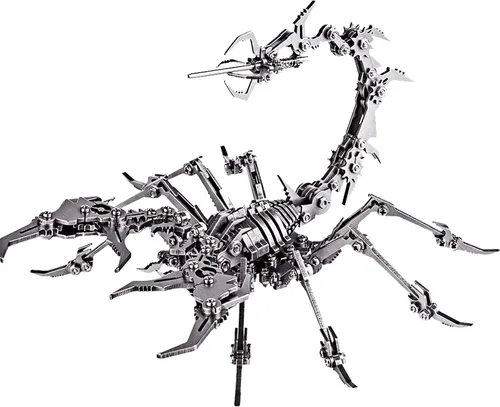 Rompecabezas de metal 3D Scorpion para adultos, kits de modelo de metal 3D para construir con herramienta, kits de modelo de escritorio 3D, juguetes