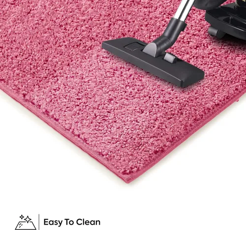 Vista 8 de Alfombrilla de color liso, de felpa, moderna, alfombra adecuada para los niños y mascotas Fabricada en EE.UU., forma rectangular, alfombrilla ideal