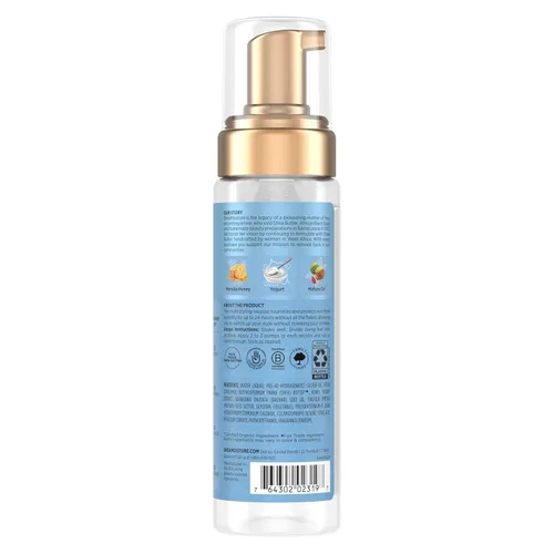 Vista 2 de SheaMoisture Manuka Honey & Yogurt Smooth & Hold Mousse para el cabello multipeinado para nutrición, 7.5 oz Suave, Multi-Estilo, Nutrición