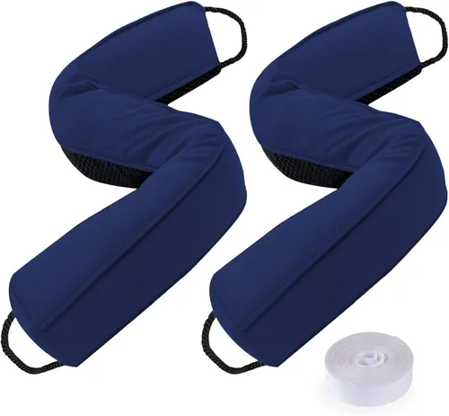 Vista 10 de Sunolga Paquete de 2 topes para puerta rellenos de cuentas de vidrio y algodón, 24 pulgadas, removibles, lavables a máquina, a prueba de sonido