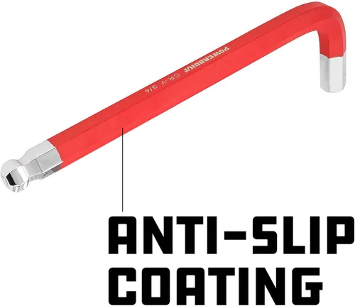 Vista 4 de Powerbuilt Llave hexagonal magnética de punto largo SAE de 13 piezas, llave hexagonal Allen, 5/64 "- 3/4" - 941641