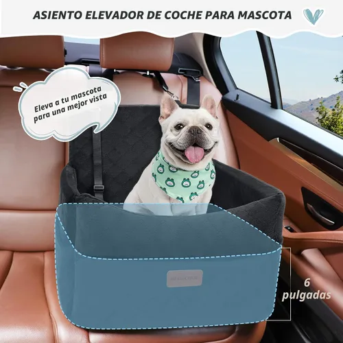Vista 2 de HEGGCOOE Asiento de automóvil para perros pequeños, asientos elevadores de espuma viscoelástica con cojín grueso para perros medianos de menos de 35