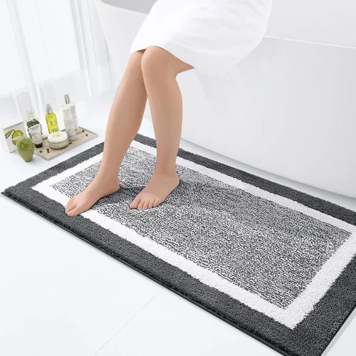 Vista 21 de OLANLY Alfombra de baño de microfibra extrasuave y absorbente, antideslizante, lavable a máquina, de secado rápido, adecuada para suelo de baño