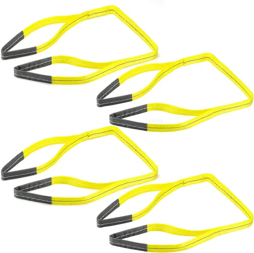 Vista 11 de 4 piezas de correas de eslinga de elevación correas de eslinga web resistentes de poliéster y nailon para uso en automóviles al aire libre