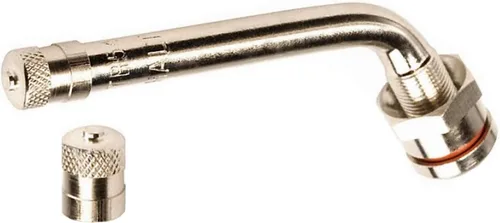 Vista 3 de OCTOPUS TR545D - Vástago de válvula de neumático de latón con abrazadera para camiones y autobuses, curva de 60°, se adapta a llantas de aluminio