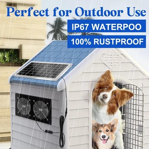 Vista 4 de HNRLOY Ventiladores de escape solares y ventilador con energía solar con panel de 15W y 2 paquetes de ventiladores DC sin escobillas de alta