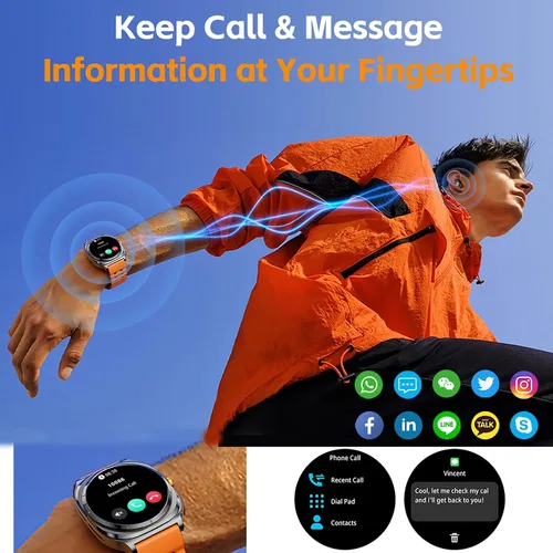 Vista 2 de Reloj inteligente 2 en 1 con auriculares para hombres TWS Auriculares inalámbricos Relojes inteligentes para teléfonos Android iOS con llamadas