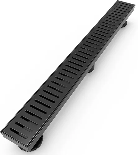 Vista 8 de WEBANG - Drenaje lineal de 12 pulgadas para ducha rectangular con accesorios, cubierta de patrón cápsula, rejilla extraíble, acero inoxidable SUS304