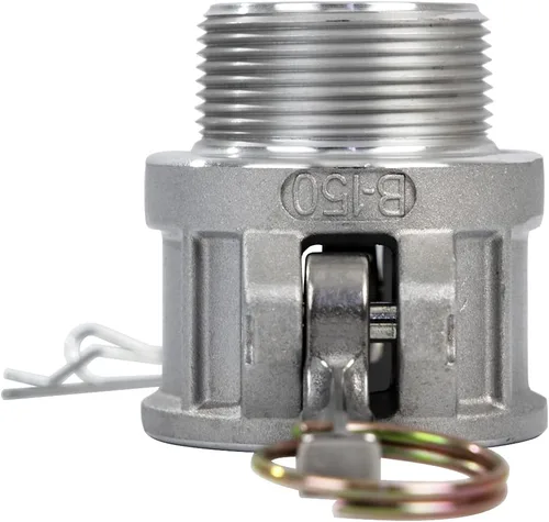 Vista 2 de 2 piezas de accesorios de bloqueo de leva de aluminio (1-1/2 pulgada Parte B) accesorios de manguera de ranura de leva, adaptador macho hembra NPT