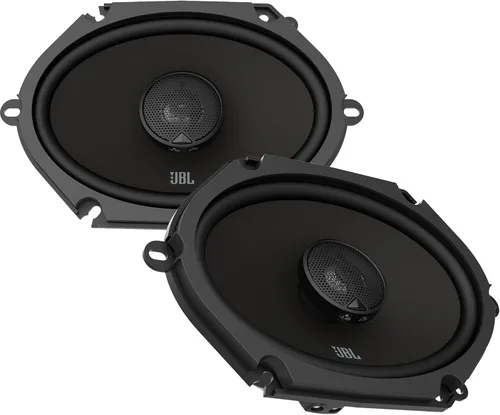 JBL Sistema de altavoces de audio para automóvil de ajuste personalizado de 6 x 8 pulgadas, sin parrilla, negro (renovado)