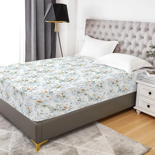 Vista 40 de YIYEA Sábana bajera ajustable de microfibra de doble cepillado de alta calidad, tamaño individual, sábana bajera ultra suave, encogimiento, Blanco