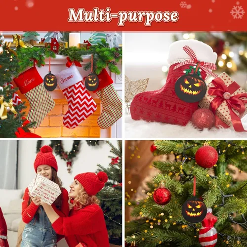 Vista 5 de Christmas Ornament 3" Large Acrylic Christmas Tree Pendant Grimace Pumpkin Lantern Hanging Ornament Accessories 2025 Xmas Decoration Pendant for