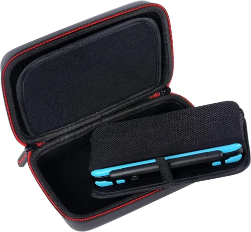 Vista 4 de Funda de transporte para Nintendo Smatree nueva 2DS 3DS XL 3DS XL color negro y rojo NO APTA para Nintendo Switch
