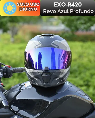 Vista 3 de Protector de visera de casco de motocicleta de repuesto para visera R420, resistente al desgaste, resistente al viento, protección solar, accesorios