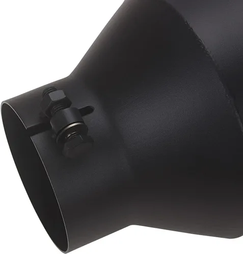 Vista 4 de LCGP Punta de escape diésel universal de 4 pulgadas de entrada, 7 pulgadas, salida de 15 pulgadas, punta de cola larga, corte de ángulo pulido