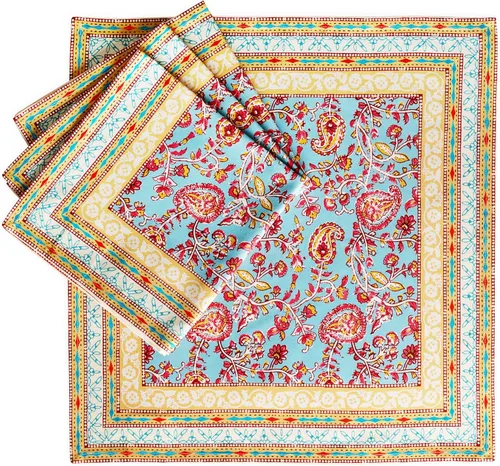 Vista 47 de Maison d' Hermine Juego de 4 servilletas de tela 100% algodón, suaves y duraderas, servilletas cuadradas reutilizables para uso diario, lavables