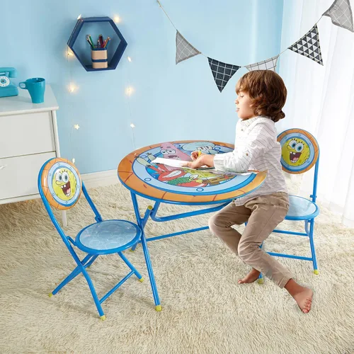 Vista 23 de DreamWorks Trolls - Juego de mesa redonda plegable de 3 piezas y sillas a partir de 3 años