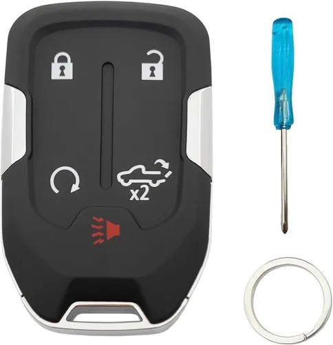 Vista 12 de Llavero inteligente para 2015-2020 Chevy Suburban/Tahoe/GMC Yukon + Yukon XL 315MHz, llavero remoto de entrada sin llave HYQ1AA (con chip, 6 botones)