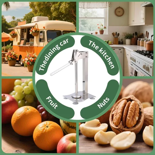 Vista 7 de Exprimidor de cítricos profesional de limón – Exprimidor manual de acero inoxidable resistente para trituradora de lima, naranja y nueces por Garwei