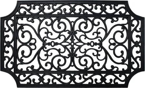 Vista 7 de DII Colección de felpudos de goma para todo tipo de clima, 18x30, entramado de diamante marrón