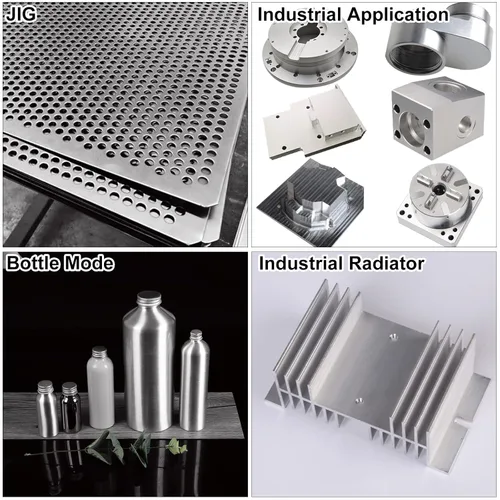Vista 6 de Paquete de 2 chapas de aluminio 6061 T6 de 6 x 6 x 0.236 pulgadas (1/4) de pulgada, placa de aluminio finamente pulida y desbarbada, 0.236 in