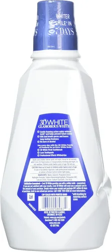 Vista 2 de Crest 3D White Multi-Care - Enjuague blanqueador, blanco glamoroso, menta fresca, 32 onzas líquidas (paquete de 2)