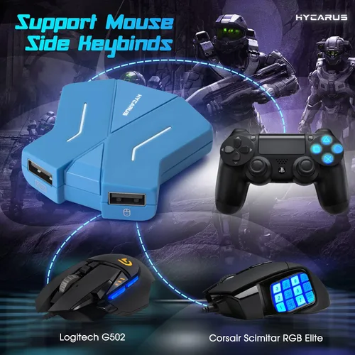 Vista 4 de Keyboard and Mouse Adapter Compatible with PS4, Xbox One, Xbox Series XS, N-Switch, Perfect for Games Such as FPS, TPS, RTS, etc.