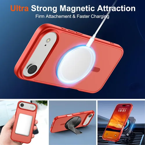 Vista 1012 de SUPFINE - Funda magnética para iPhone 13 Pro Max (compatible con MagSafe), (protección contra caídas de grado militar de 10 pies), delgada, Negro